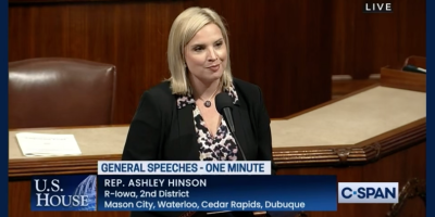 Rep. Hinson speaks on the House floor on her bipartisan work with Rep. Adams