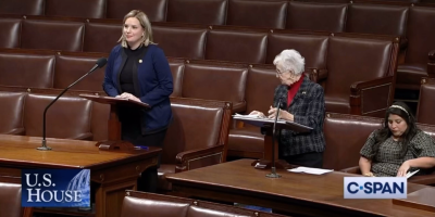 Rep. Hinson speaks on the House floor on her Pregnant Students' Right Act.