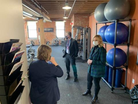 Rep. Hinson at Crescent Community Health Center