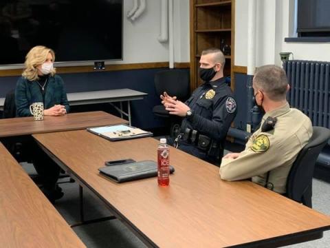 Rep. Hinson with local law enforcement