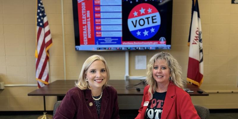 Rep. Hinson meets with Benton County Auditor for Discussion on Election Security