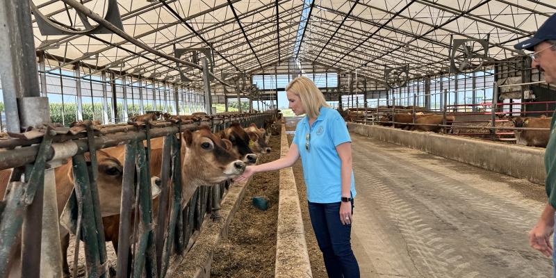 Rep. Hinson visits dairy farm in IA-02
